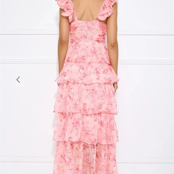 Hello Molly Pink Layered Maxi Dress - Picture 7 of 8